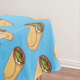 Burrito cartoon illustratie tafelkleed