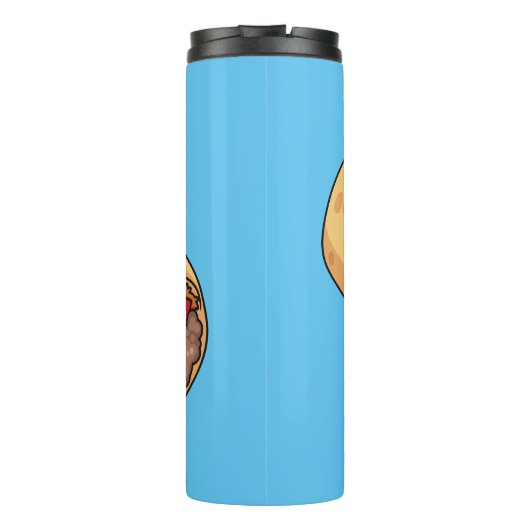 Burrito cartoon illustratie thermosbeker (Achterkant)