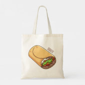 Burrito cartoon illustratie tote bag (Achterkant)