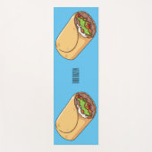 Burrito cartoon illustratie yogamat (Voorkant)
