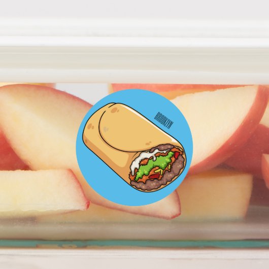 Burrito cartoon illustration labels (Aangebracht)