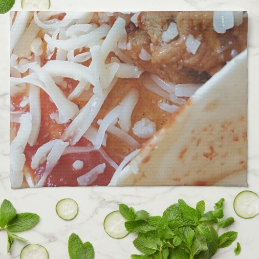 Burrito Cheese Funny Food Background Theedoek (Gevouwen)