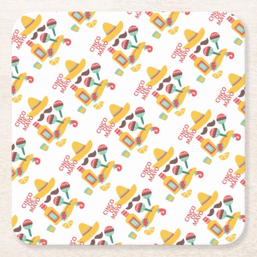 burrito cinco de mayo kartonnen onderzetters (Voorkant)