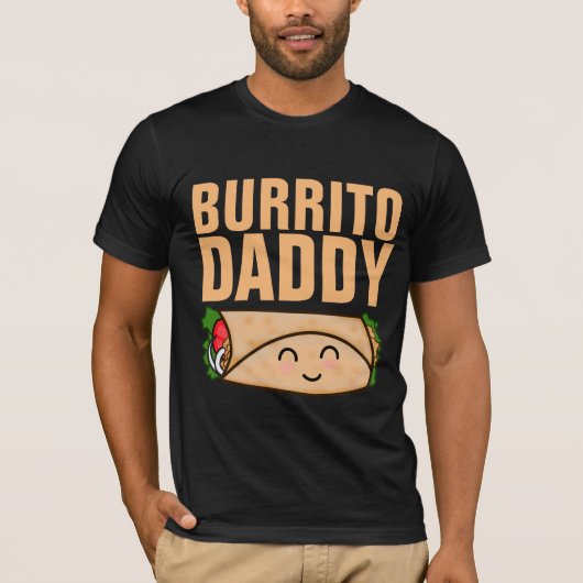 BURRITO DADDY MANNEN T-SHIRS T-SHIRT (Voorkant)