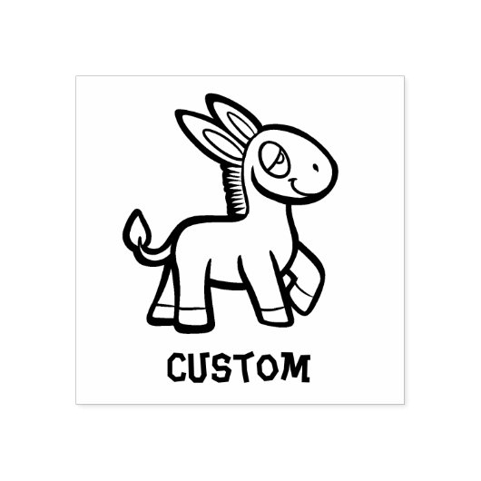 Burrito Donkey Leraarstempel Rubberstempel (Afrduk)