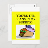 BURRITO en bonenliefhebber Briefkaart (Voorkant / Achterkant)