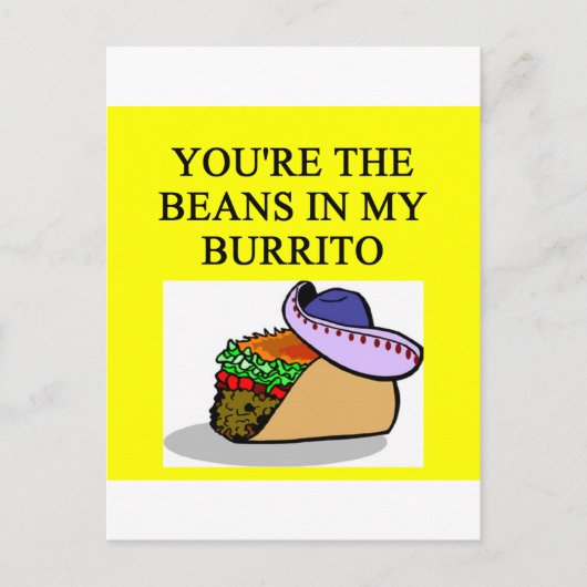 BURRITO en bonenliefhebber Briefkaart (Voorkant)