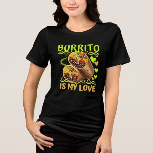 burrito is mijn liefde Tri-Blend shirt (Voorkant)