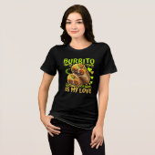 burrito is mijn liefde Tri-Blend shirt (Voorkant volledig)