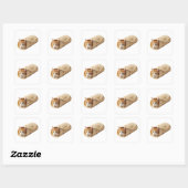 Burrito Kat Grappig Ingepakte Kat Meme Design Vierkante Sticker (Vel)