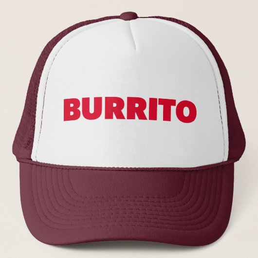 BURRITO leuke slogan vrachtwagenhoed Trucker Pet (Voorkant)