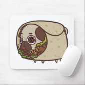 Burrito Pug Mousepad Muismat (Met muis)