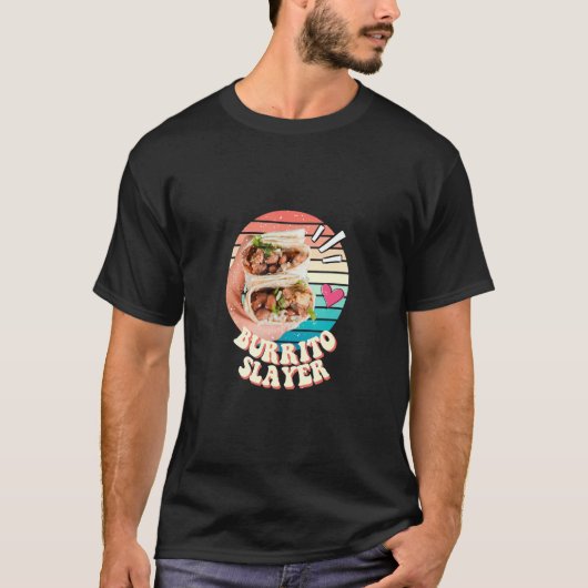 Burrito Slayer Flying Burrito Taquito Taco  Burrit T-shirt (Voorkant)