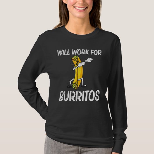 Burrito voor Mannen Burritos Taco Salsa Mexican T-shirt (Voorkant)