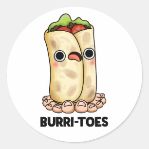 Burritoes Funny Burrito Pun Ronde Sticker