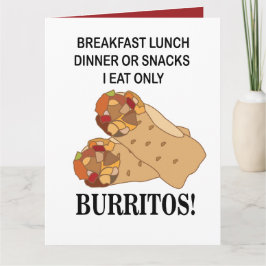 Burrito's Ik eet alleen burrito Kaart