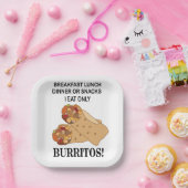 Burrito's Ik eet alleen Burrito Party Papieren Bordje (Feest)
