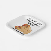Burrito's Ik eet alleen Burrito Party Papieren Bordje (Gebogen)