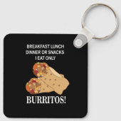 Burrito's Ik eet alleen burrito Sleutelhanger (Achterkant)