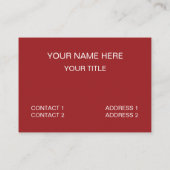 Burrito's Ik eet alleen burrito Visitekaartje (Achterkant)