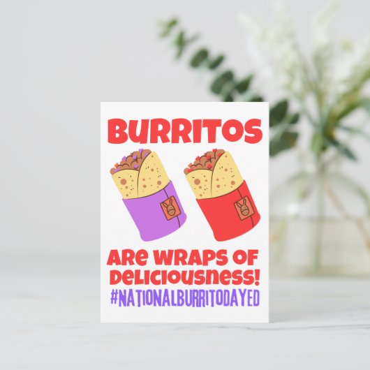 Burritos is een waanzinnig verhaal briefkaart (Staand voorkant)