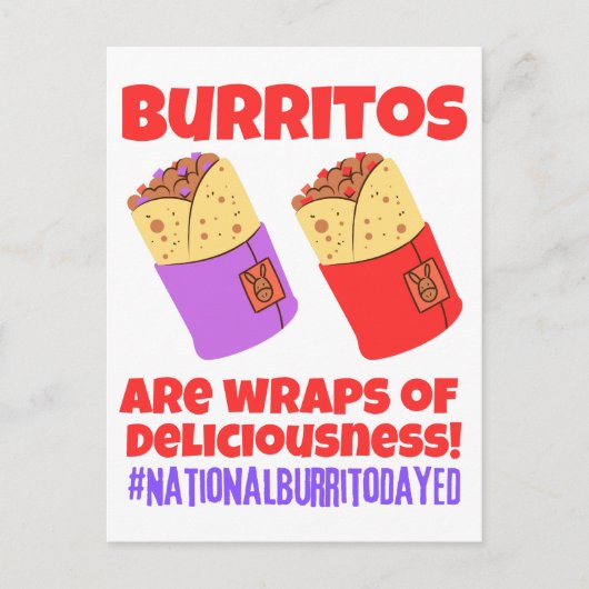 Burritos is een waanzinnig verhaal briefkaart (Voorkant)
