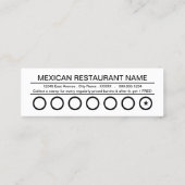 Burrito's met aanpasbare chef-kok klantenkaartje (Achterkant)