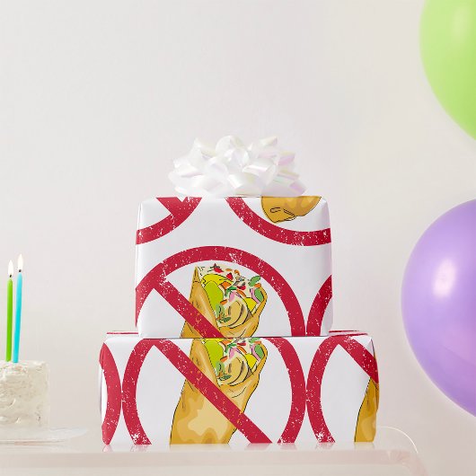 Burrito's mogen geen humoristisch voedselverbod te cadeaupapier