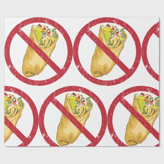 Burrito's mogen geen humoristisch voedselverbod te cadeaupapier (Vlak)