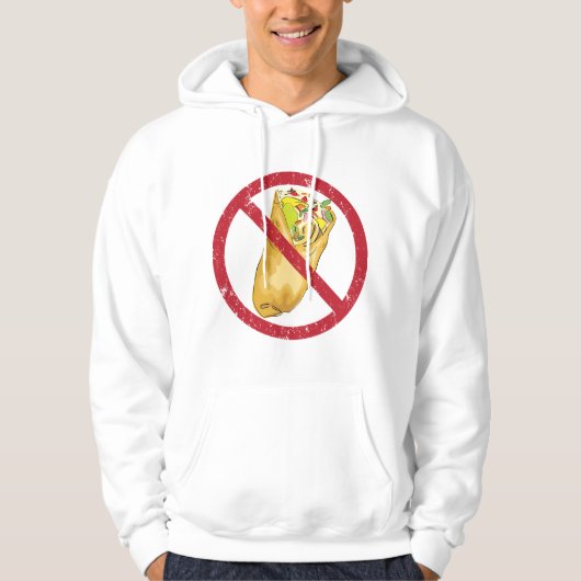 Burrito's mogen geen humoristisch voedselverbod te hoodie (Voorkant)