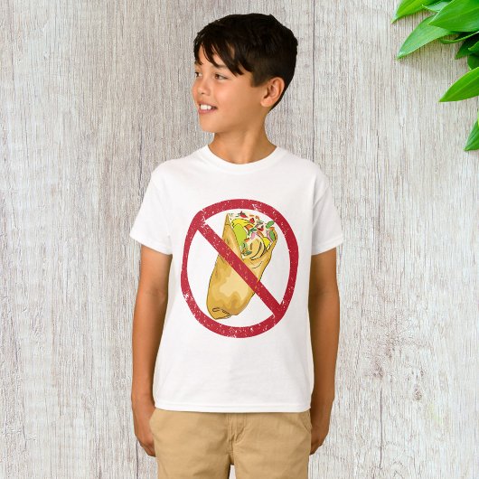 Burrito's mogen geen humoristisch voedselverbod te t-shirt