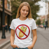 Burrito's mogen geen humoristisch voedselverbod te t-shirt