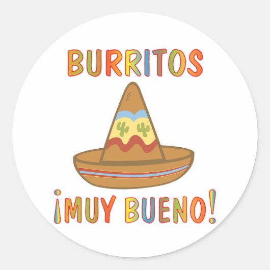 BURRITOS RONDE STICKER (Voorkant)