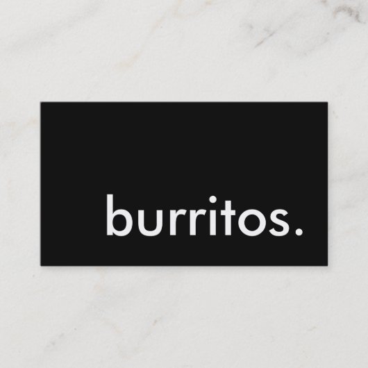 burritos. trouwerekaart klantenkaartje (Voorkant)