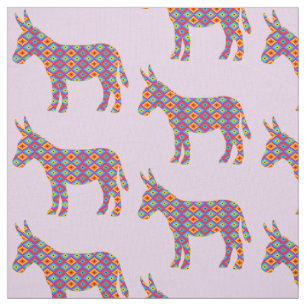 Burro in Colorful Pattern Stof
