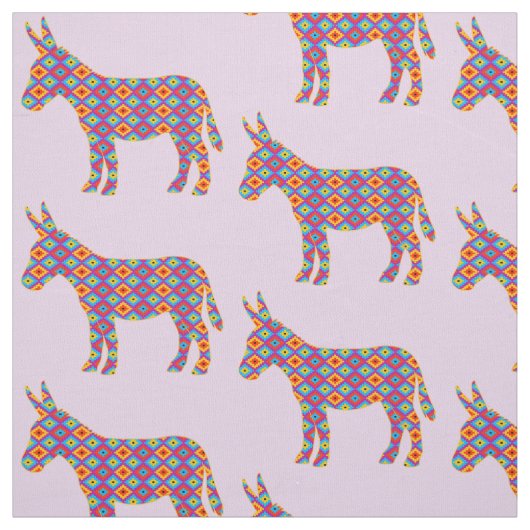 Burro in Colorful Pattern Stof (Swatch)