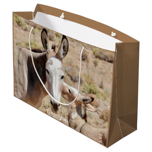 Burro Love Gift Bag Groot Cadeauzakje (Achterkant Gekanteld)