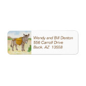 Burro met het label van het retouradres van de man (Voorkant)