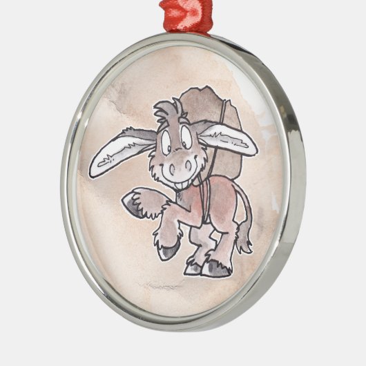 Burro Metalen Ornament (Links)
