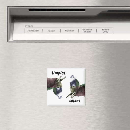 Burro Spaanse Schone of Vuile Vaatwasser Magneet (Insitu (Vaatwasser))