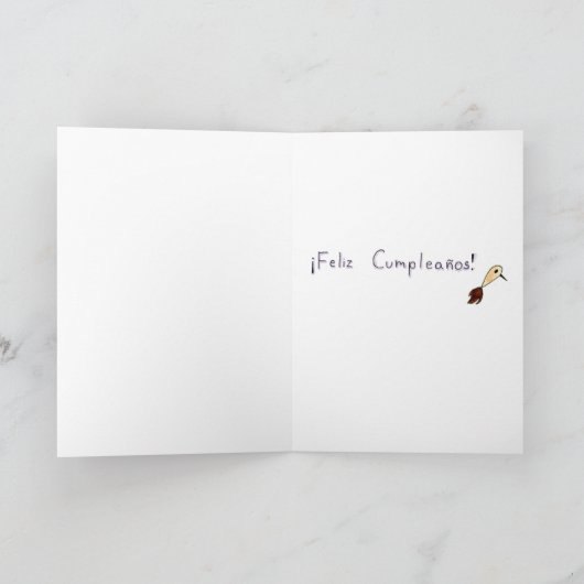 Burro Tarjeta DE Cumpleaños Kaart (Binnen)