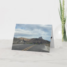 burros on route 66 greeting card (blank inside) kaart