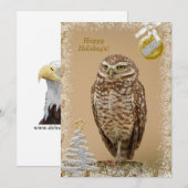 Burrowing Uil Kerst Kaart (Voorkant / Achterkant)