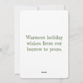 Burrowing Uil Kerst Kaart (Achterkant)