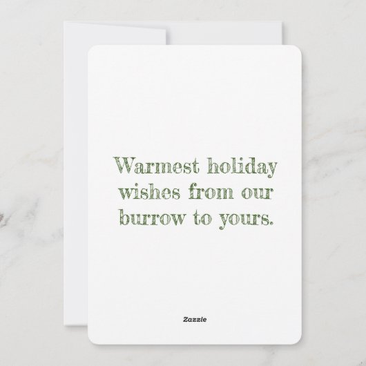 Burrowing Uil Kerst Kaart (Achterkant)