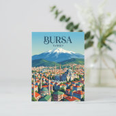 Bursa Skyline Turkije Briefkaart (Staand voorkant)