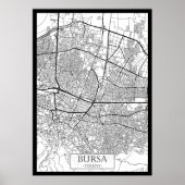 Bursa Türkiye Map Poster (Voorkant)