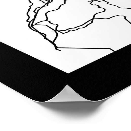 Bursa Türkiye Map Poster (Hoek)