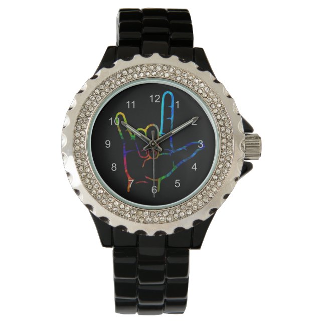 Burst ASL I Love You Watch Horloge (Voorkant)