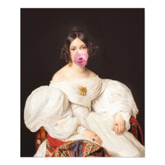 Burst Bubble Gum Diva Foto Afdruk (Voorkant)